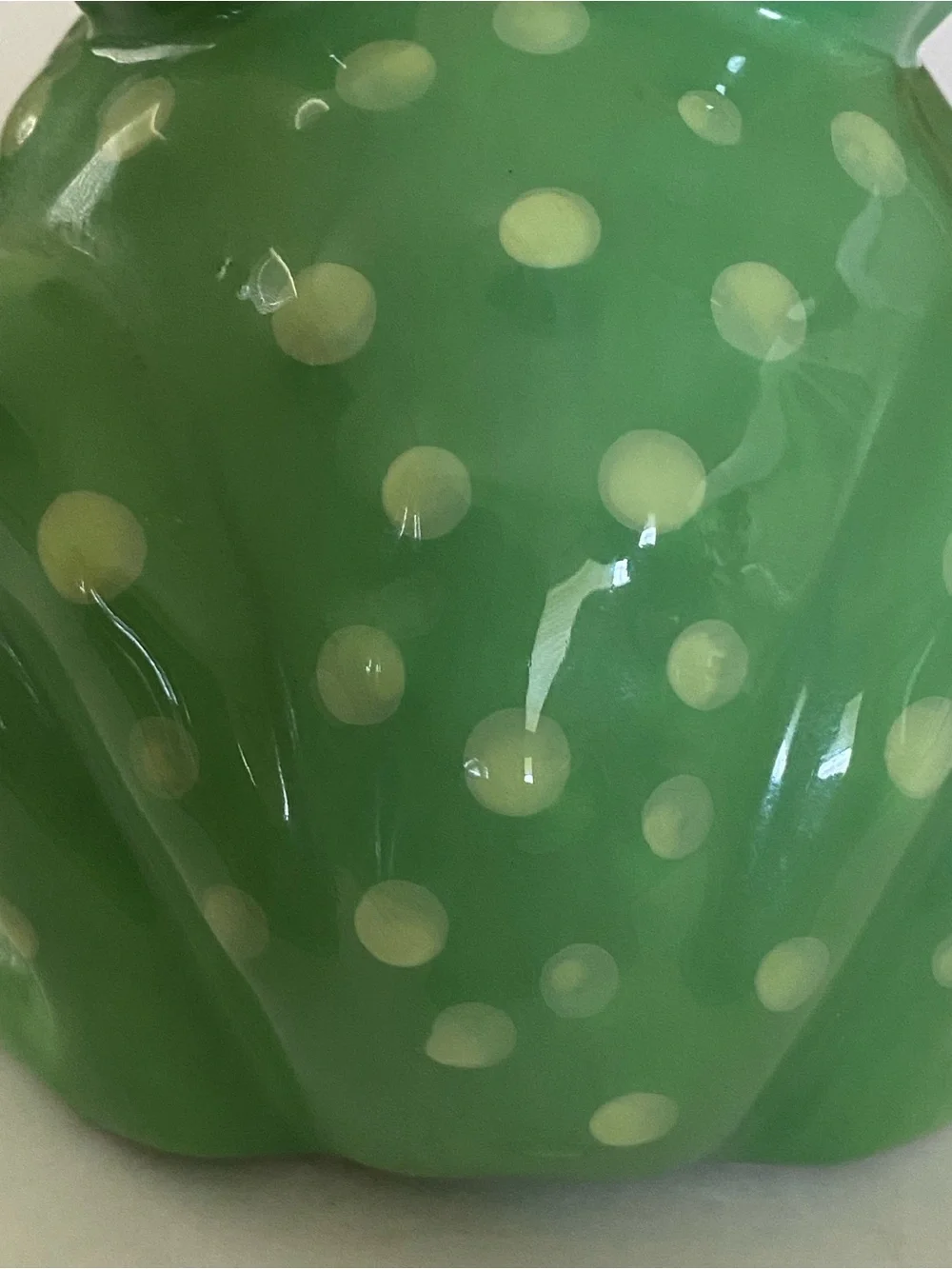 Vintage Green Spotted Polka Dot Wide Mouth Frog Ceramic Kitchen Sponge Holder